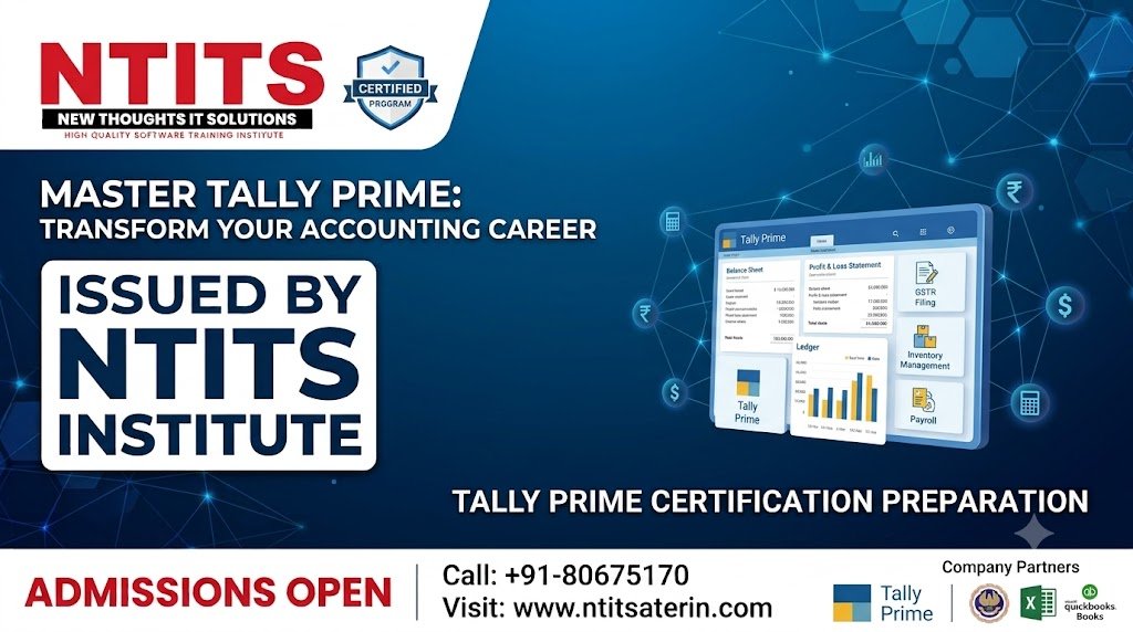 Master Tally Prime with GST – Complete Job-Oriented Accounting Course at NTITS Institute