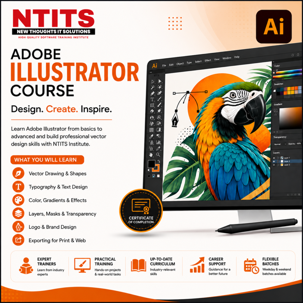 Adobe Illustrator Course at NTITS Institute for Professional Graphic Design Training