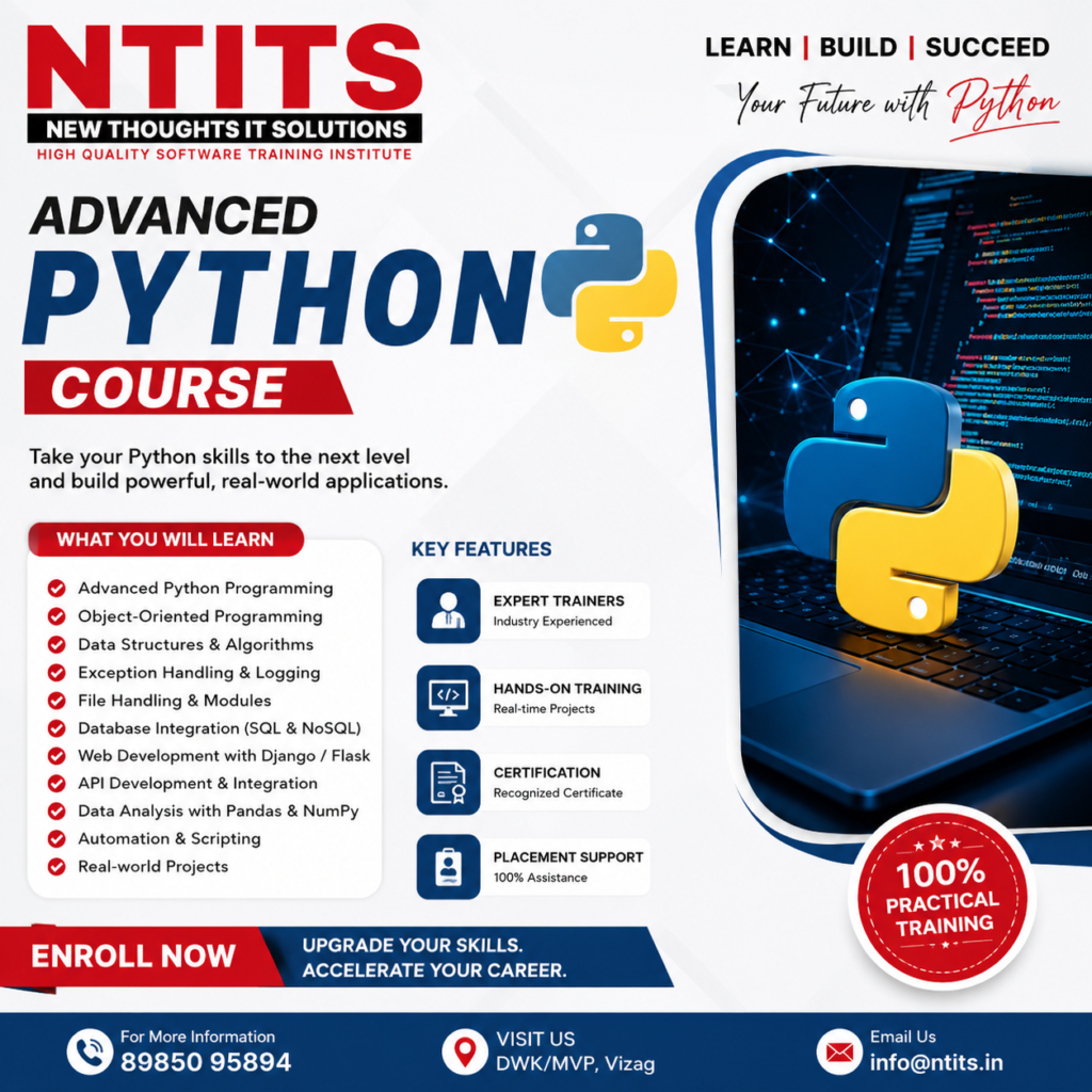 Advanced Python programming training at NTITS Institute