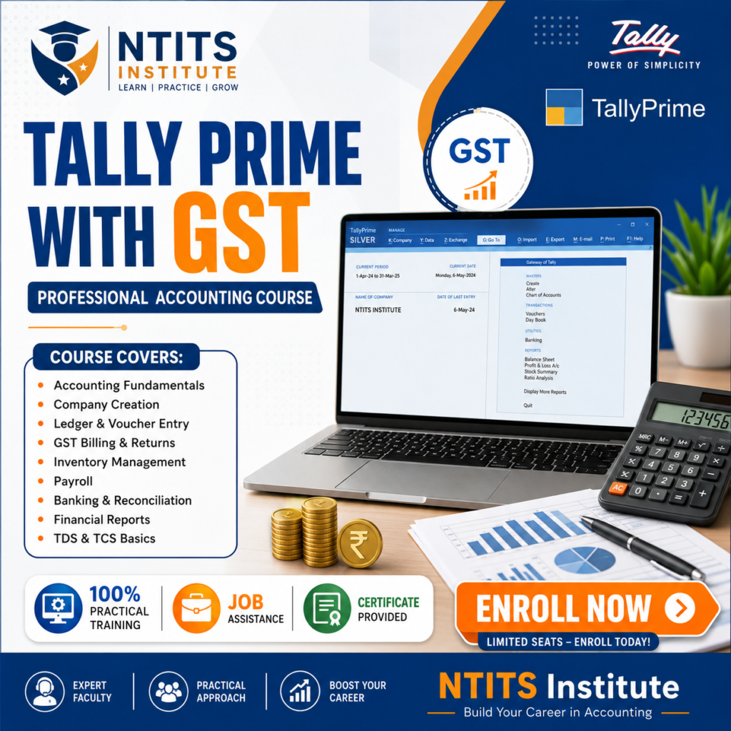 NTITS Institute Tally Prime with GST Training Course