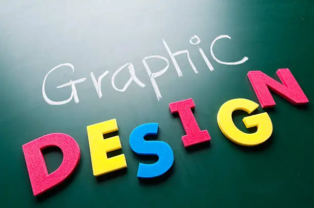 Graphic design fundamentals including composition, balance, contrast, color and typography
